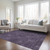 8' X 10' Eggplant And Purple Floral Washable Indoor Outdoor Area Rug