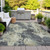 9' X 12' Gray And Beige Abstract Washable Indoor Outdoor Area Rug - Gray, Beige