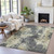 9' X 12' Gray And Beige Abstract Washable Indoor Outdoor Area Rug - 880016466225