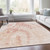 9' X 12' Salmon And Ivory Abstract Washable Indoor Outdoor Area Rug - 880016591811
