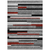8' X 10' Gray Black And Red Striped Washable Indoor Outdoor Area Rug