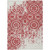 8' X 10' Red And Ivory Medallion Washable Indoor Outdoor Area Rug