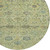 8' Mint Green Brown And Gray Round Floral Washable Indoor Outdoor Area Rug