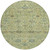 8' Mint Green Brown And Gray Round Floral Washable Indoor Outdoor Area Rug