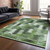 8' X 10' Olive Green And Fern Green Southwestern Washable Indoor Outdoor Area Rug