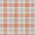 9' X 12' Coral And Beige Plaid Washable Indoor Outdoor Area Rug