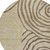 8' Brown Taupe And Beige Round Abstract Washable Indoor Outdoor Area Rug Transitional Style - Brown, Taupe, Beige Color