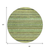 8' Artichoke Green And Taupe Round Striped Washable Indoor Outdoor Area Rug