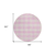 8' Pink And Gray Round Plaid Washable Indoor Outdoor Area Rug