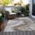 10' X 14' Taupe And Silver Abstract Washable Indoor Outdoor Area Rug