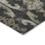 8' Black Green And Brown Round Floral Washable Indoor Outdoor Area Rug