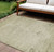 10' X 14' Beige Taupe And Brown Oriental Washable Indoor Outdoor Area Rug