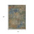 10' X 14' Denim Blue Beige And Copper Abstract Washable Indoor Outdoor Area Rug