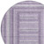 8' Lavender And Ivory Round Geometric Washable Indoor Outdoor Area Rug - 880016552454