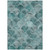 10' X 14' Teal Blue Aqua And Gray Abstract Washable Indoor Outdoor Area Rug