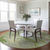 8' Green Blue And Gray Round Abstract Washable Indoor Outdoor Area Rug
