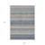 9' X 12' Taupe Navy Blue And Denim Blue Southwestern Washable Indoor Outdoor Area Rug