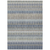 9' X 12' Taupe Navy Blue And Denim Blue Southwestern Washable Indoor Outdoor Area Rug