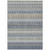 9' X 12' Taupe Navy Blue And Denim Blue Southwestern Washable Indoor Outdoor Area Rug