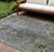 10' X 14' Brown And Gray Abstract Washable Indoor Outdoor Area Rug