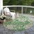 8' Green And Gray Round Striped Washable Indoor Outdoor Area Rug - Green, Gray