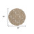 8' Copper And Beige Round Floral Washable Indoor Outdoor Area Rug