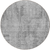 8' Silver And Gray Round Geometric Washable Indoor Outdoor Area Rug