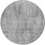 8' Silver And Gray Round Geometric Washable Indoor Outdoor Area Rug