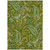 10' X 14' Green Paisley Washable Non Skid Indoor Outdoor Area Rug