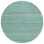8' Turquoise And Aqua Round Striped Washable Indoor Outdoor Area Rug