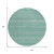 8' Turquoise And Aqua Round Striped Washable Indoor Outdoor Area Rug