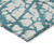 8' X 10' Teal Blue And Ivory Abstract Washable Indoor Outdoor Area Rug - Teal Blue, Ivory