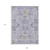 9' X 12' Lavender Purple And Gray Floral Washable Indoor Outdoor Area Rug