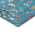 10' X 14' Teal Blue Ivory And Pink Floral Washable Indoor Outdoor Area Rug