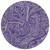8' Purple Lavender And Silver Round Paisley Washable Indoor Outdoor Area Rug