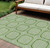 10' X 14' Green And Ivory Geometric Washable Indoor Outdoor Area Rug Transitional Style - Green, Ivory Color