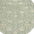 8' Artichoke Green And Beige Round Floral Washable Indoor Outdoor Area Rug Transitional Style - Artichoke Green, Beige Color