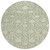 8' Artichoke Green And Beige Round Floral Washable Indoor Outdoor Area Rug Transitional Style - Artichoke Green, Beige Color