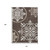 10' X 14' Chocolate Beige And Ivory Floral Medallion Washable Indoor Outdoor Area Rug