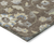 10' X 14' Chocolate Beige And Blue Floral Washable Indoor Outdoor Area Rug