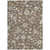 10' X 14' Chocolate Beige And Blue Floral Washable Indoor Outdoor Area Rug