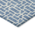 8' X 10' Denim Blue And Ivory Geometric Washable Indoor Outdoor Area Rug