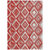 10' X 14' Red And Ivory Geometric Washable Indoor Outdoor Area Rug