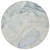8' Round Beige and Blue Round Abstract Washable Non Skid Indoor Outdoor Area Rug