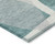 8' Teal Blue And Gray Round Abstract Washable Indoor Outdoor Area Rug - 880016524178