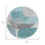 8' Teal Blue And Gray Round Abstract Washable Indoor Outdoor Area Rug - 880016524178