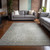 9' X 12' Beige Washable Non Skid Indoor Outdoor Area Rug