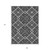 9' X 12' Charcoal Gray And Silver Geometric Washable Indoor Outdoor Area Rug