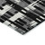 8' Black Gray And Ivory Round Striped Washable Indoor Outdoor Area Rug - Black, Gray, Ivory