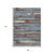 8' X 10' Chocolate Blue And Beige Striped Washable Indoor Outdoor Area Rug
